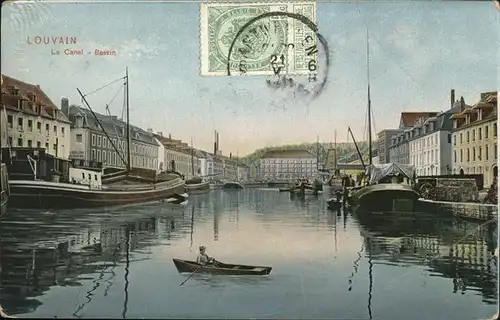 Louvain Loewen Flandre Canal, Bassin, Boot /  /Loewen