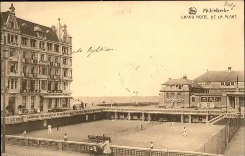 Middelkerke Grand Hotel Plage Tennisplatz Kat. 