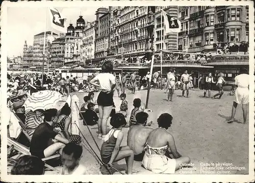 aw01521 Ostende Flandre Culture physique, Strand Kategorie.  Alte Ansichtskarten