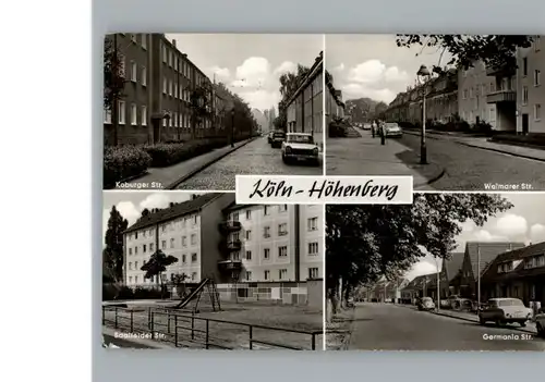 Hoehenberg Koeln Koburger-Strasse Weimarer-Strasse Germania-Strasse / Koeln /Koeln Stadtkreis