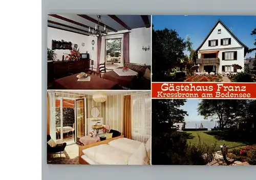 Kressbronn Bodensee Werbe-Karte Gasthaus Franz / Kressbronn am Bodensee /Bodenseekreis LKR