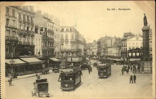 Bruxelles Bruessel Rue de Croisades Strassenbahn Marktplatz  /  /