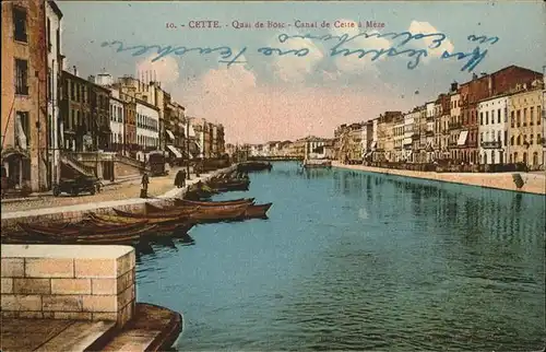 Sete Herault Quai Bose Canal Cette Meze / Sete /Arrond. de Montpellier