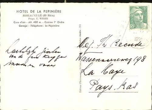 Ribeauville Haut Rhin Elsass Hotel Pepiniere / Ribeauville /Arrond. de Ribeauville