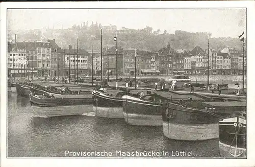 Luettich Maasbruecke Boote Kat. 