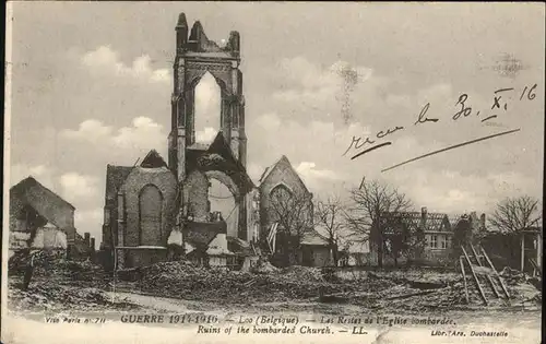 Loo West-Vlaanderen Restes de L Eglise Kat. 