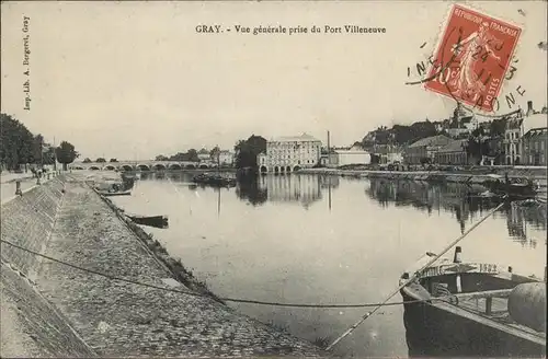 Gray Haute Saone Port Villeneuve Bruecke Boot / Gray /Arrond. de Vesoul