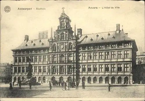 wz04152 Antwerpen Anvers Hotel de Ville Kategorie.  Alte Ansichtskarten