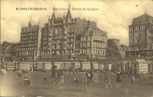 wz04340 Blankenberghe les Grands Hotels de la digue Kategorie.  Alte Ansichtskarten