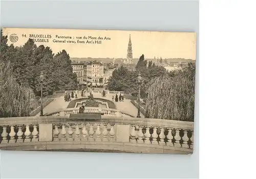 wz18216 Bruxelles Bruessel Panorama
Mont des Arts Kategorie.  Alte Ansichtskarten