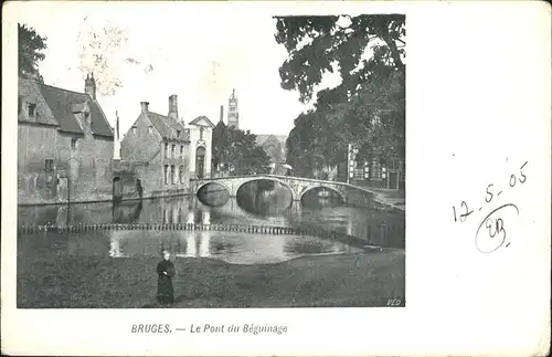 wz05763 Bruges Flandre Pont du Beguinage Kategorie.  Alte Ansichtskarten