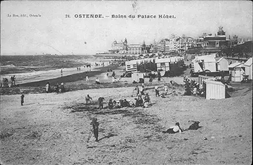 hw11544 Ostende Flandre Bains Palace Hotel Kategorie.  Alte Ansichtskarten