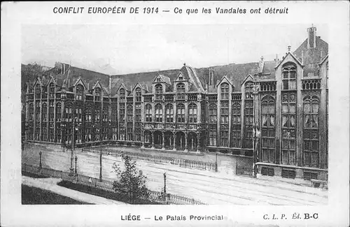 hw11709 Liege Luettich Palais Provincial Kategorie. Luettich Alte Ansichtskarten