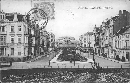 hw11862 Ostende Flandre L'Avenue Leopold Kategorie.  Alte Ansichtskarten