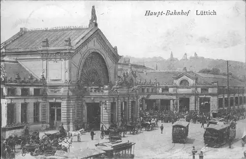 Luettich Hauptbahnhof Strassenbahn Kat. 