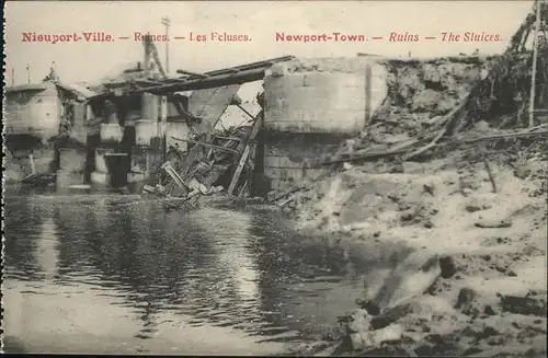 hw15354 Nieuport-Ville Les Ecluses
Ruines Kategorie.  Alte Ansichtskarten