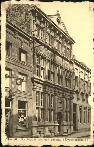Maaseik Boschstraat met oud gebouw Drossardshuis Kat. 