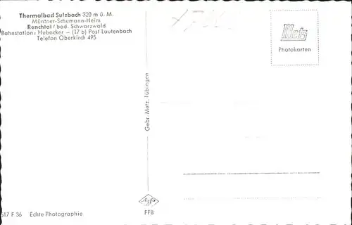 Bad Sulzbach Thermalbad Sulzbach / Lautenbach /Ortenaukreis LKR