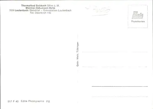 Bad Sulzbach Muentner-Schumann-Heim / Lautenbach /Ortenaukreis LKR