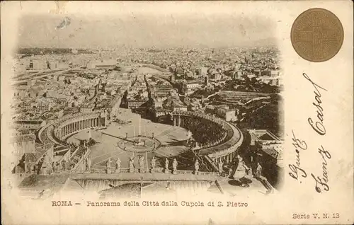 Rom Roma Panorama della Citta Cupola S. Pietro /  /Rom