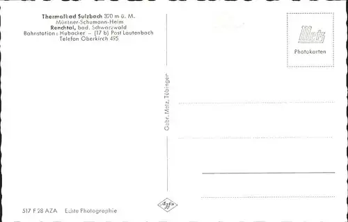 Bad Sulzbach Muentner-Schumann-Heim / Lautenbach /Ortenaukreis LKR