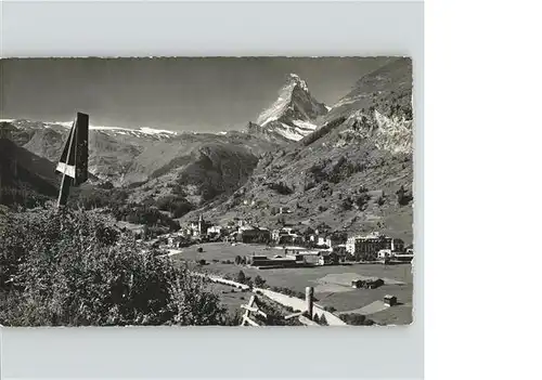 wz18142 Zermatt VS Matterhorn Kategorie. Zermatt Alte Ansichtskarten