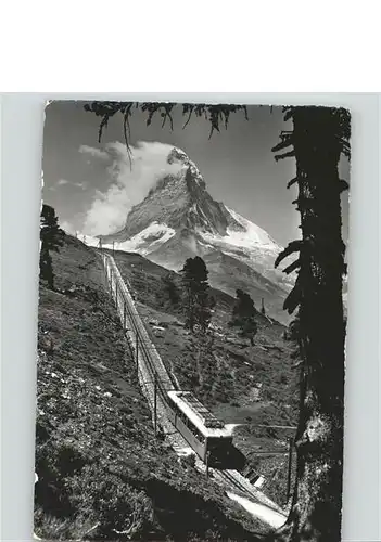 wz18338 Zermatt VS Gornergratbahn
Riffelalp Kategorie. Zermatt Alte Ansichtskarten
