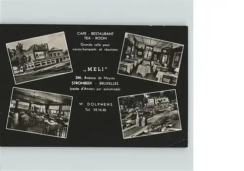 wz18500 Bruxelles Bruessel Cafe Restaurant Meli Kategorie.  Alte Ansichtskarten