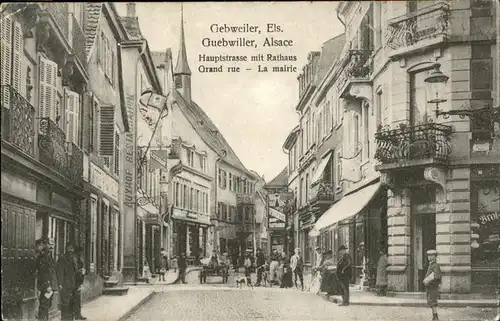 Gebweiler Elsass Hauptstrasse Rathaus  / Guebwiller /Arrond. de Guebwiller