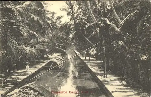 Ceylon = Sri Lanka Negambo Canal Kat. 