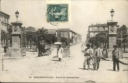 Philippeville Algerien Route de Constantine Kutsche