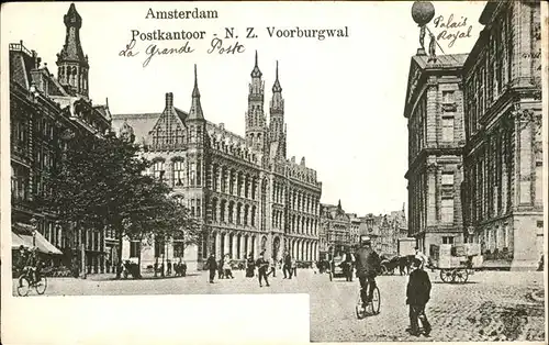 Amsterdam Postkantor Voorburgwal Fahrrad Kat. Amsterdam