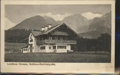 Schoenau Berchtesgaden Landhaus Droesse