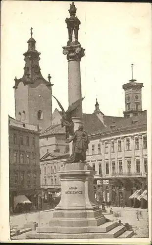 Lemberg Lwow Lviv Mickiewicz Denkmal / Ukraine /