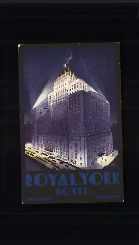 Toronto Canada Royal York Hotel Nacht