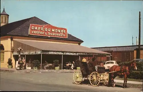 New Orleans Louisiana Cafe du Monde French Market Coffee Pferdekutsche / New Orleans /