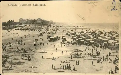 wz48077 Ostende Flandre Badestrand Kategorie.  Alte Ansichtskarten