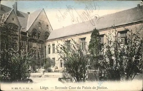 wz48156 Liege Luettich Seconde Cour du Palais de Justice Kategorie. Luettich Alte Ansichtskarten
