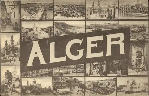 Alger Algerien Vues partielles d Alger Cathedrale Moschee Hafen Schiffe  / Algier Algerien /