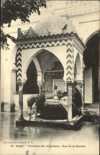 Alger Algerien Fontaine des Ablutions Rue de la Marine Brunnen / Algier Algerien /