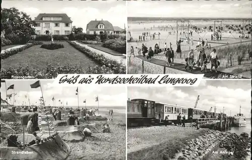 langegeoog Rosengarten Strand Strandleben Anleger Kat. Wittmund