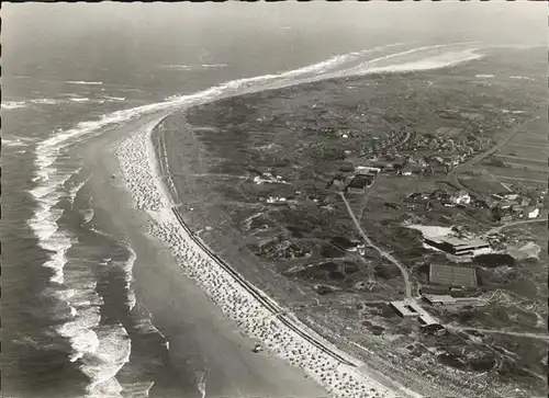 langegeoog Fliegeraufnahme Strand Ort Kat. Wittmund