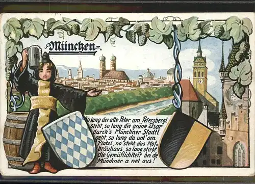 Muenchner Kindl Wappen Kat. Werbung