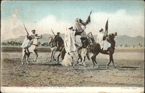 Algerien Pferde Reiter Soldaten