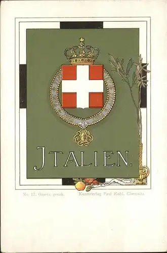 Italien Wappen Krone Kat. Italien