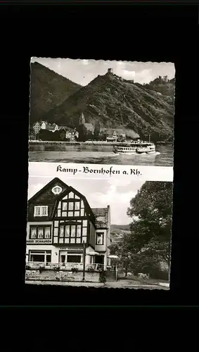Kamp-Bornhofen Kamp Dampfschiff Fachwerkhaus Burg / Kamp-Bornhofen /Rhein-Lahn-Kreis LKR