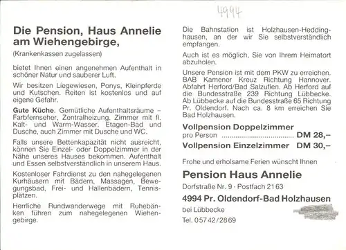 Preussisch Oldendorf Pension Haus Annelie / Preussisch Oldendorf /Minden-Luebbecke LKR