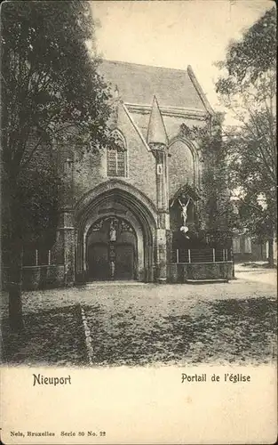 Nieuport Ville Portail de l eglise Flandre Kat. 