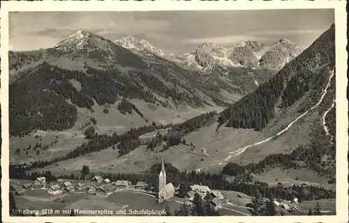 Mittelberg Kleinwalsertal Schafalpkoepfe Hammerspitze