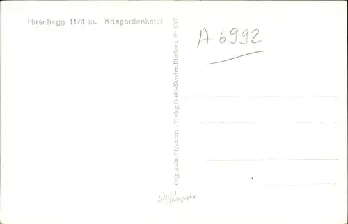 wz55384 Hirschegg Kleinwalsertal Vorarlberg Kriegerdenkmal Kategorie. Mittelberg Alte Ansichtskarten